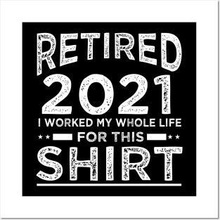 Sarcastic Retirement Quote Retired 2021 Posters and Art